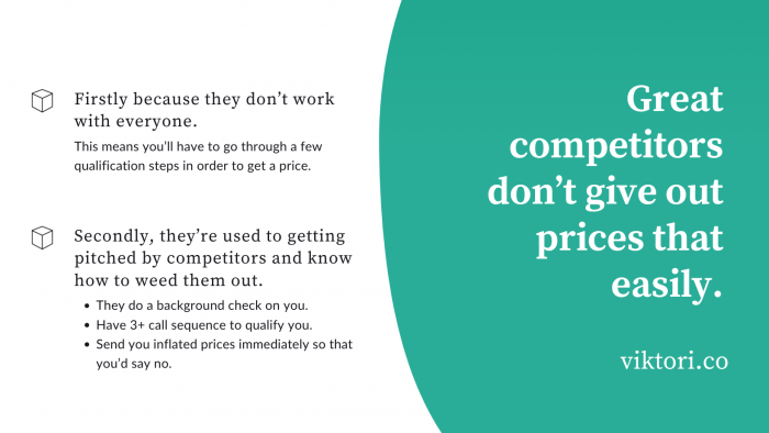 how to get pricing from competitors