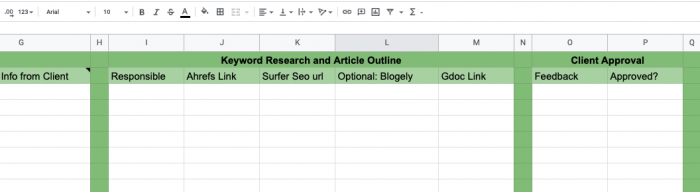 content production process step 2 kw research