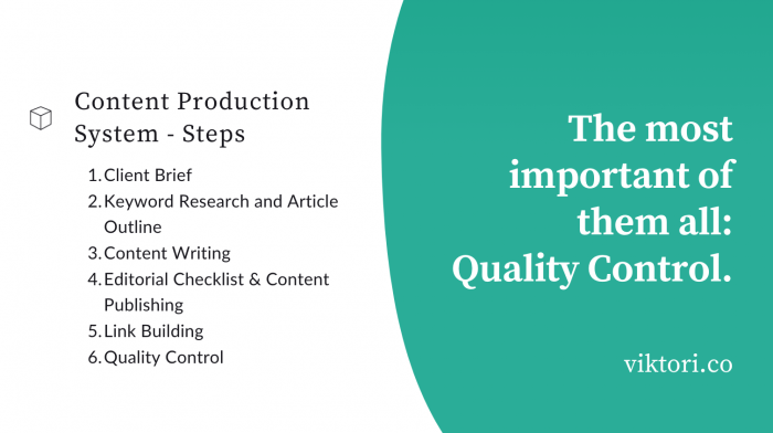 Content production system steps to take
