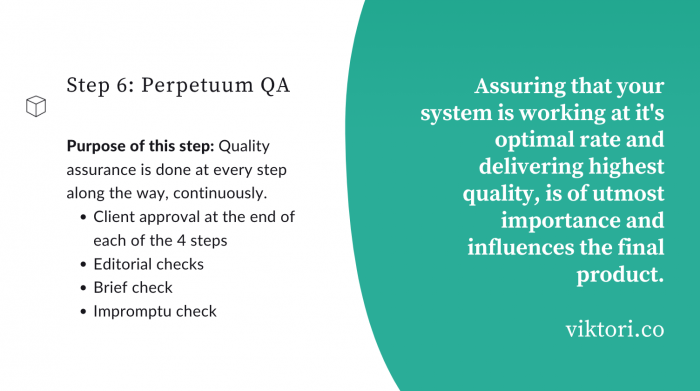 content production system 6 qa