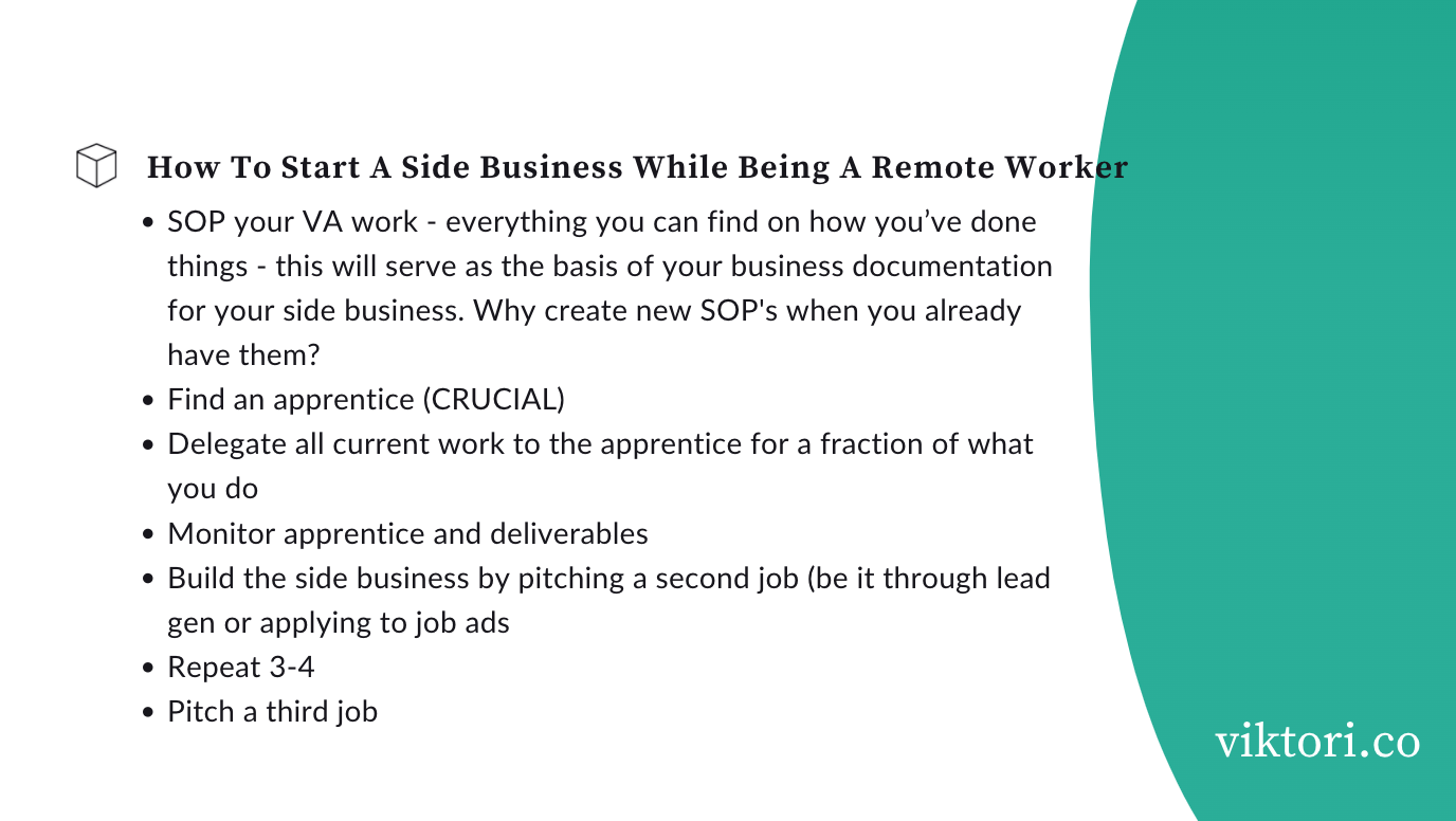 How To Start A Side Business While Being A Remote Worker Viktori