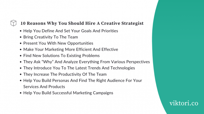 reasons to hire a creative strategist