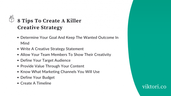 creative strategy tips