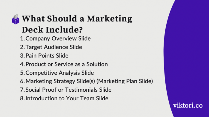 Which Slides Should a Marketing Deck Include?