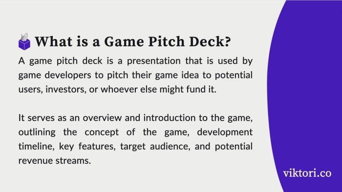 what is a game pitch deck