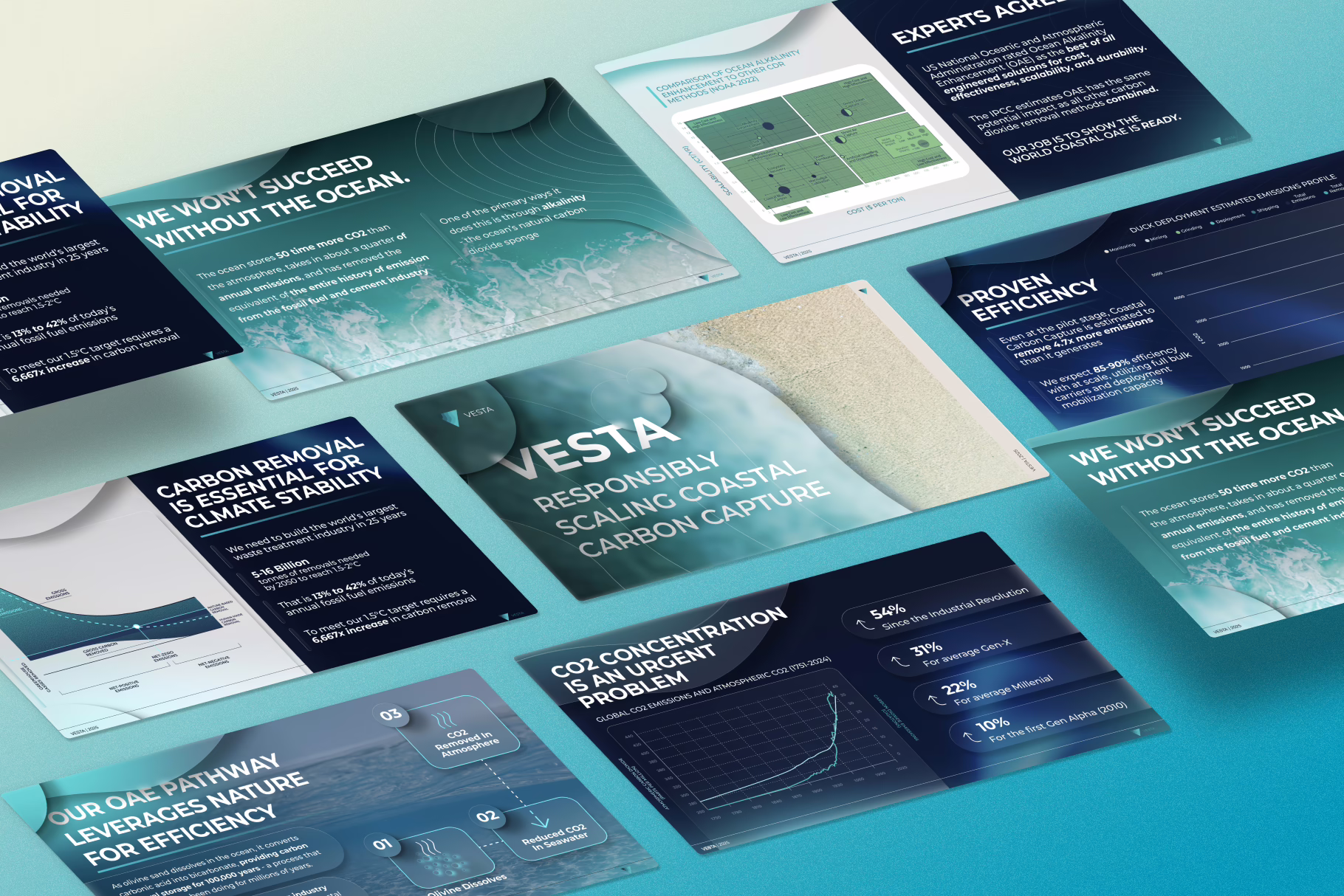 a pitch deck done for a climate change non profit organization