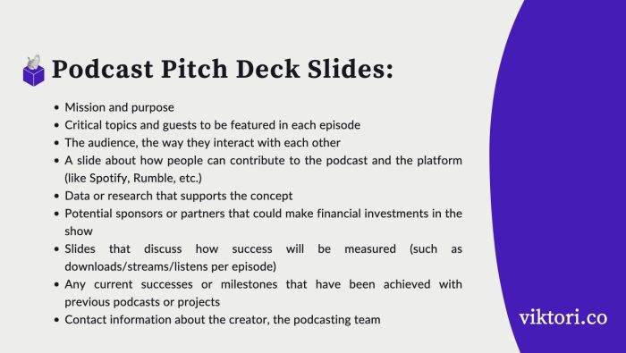 podcast pitch deck slides