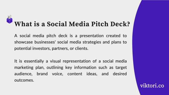 social media pitch deck definition