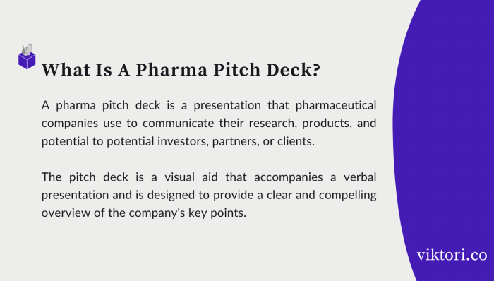 pharma pitch deck definition