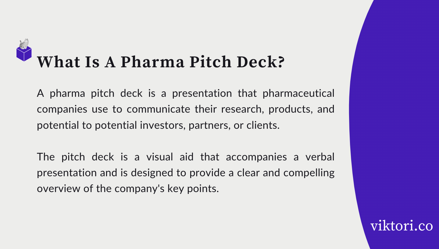 pharma pitch deck definition