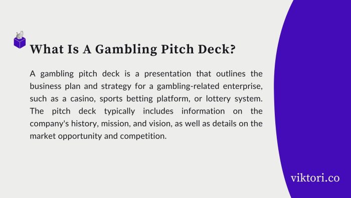 gambling pitch deck definition