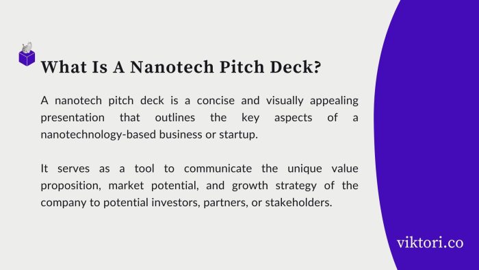 definition of a nanotech pitch deck