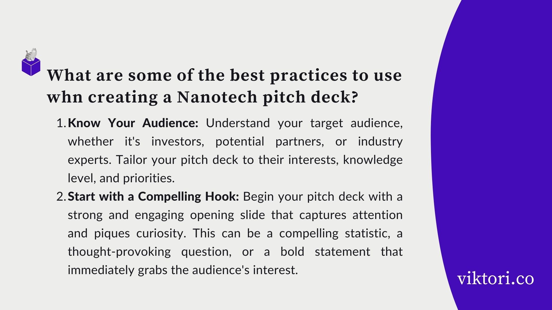 nanotech pitch deck tips
