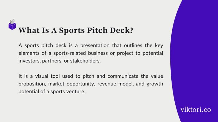 sports pitch deck definition