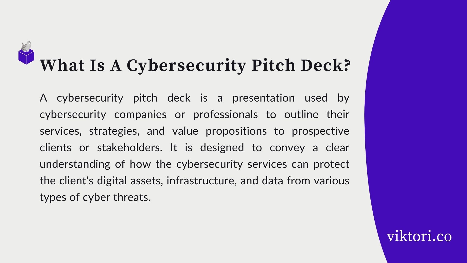 cyber security pitch deck definition