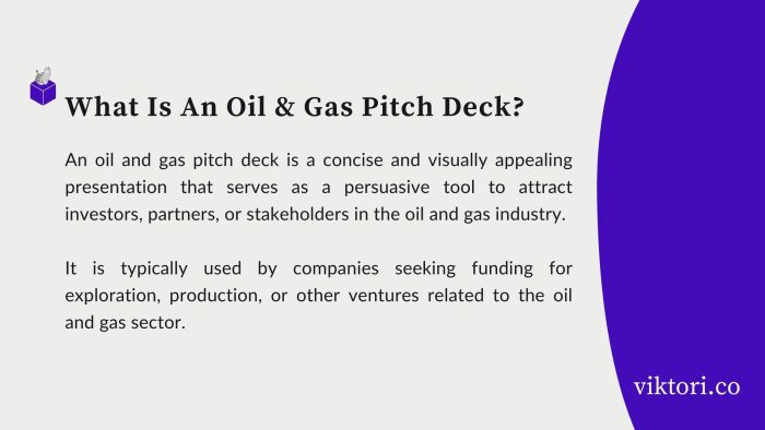 oil and gas pitch deck definition