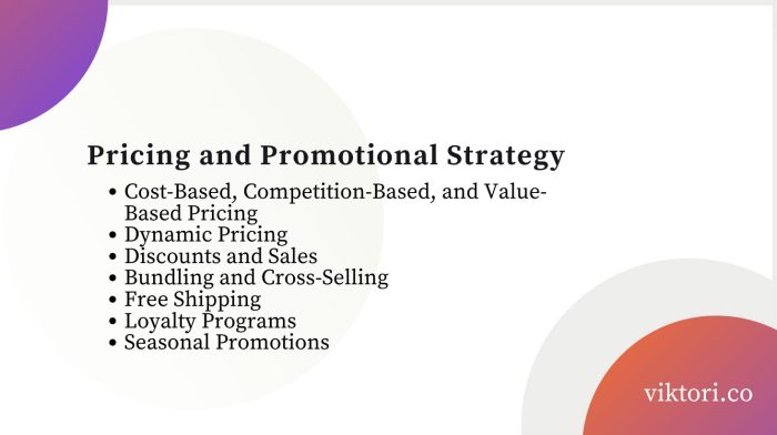 Pricing and promotional strategy as part of the overal elements to consider when building an ecommerce strategy.
