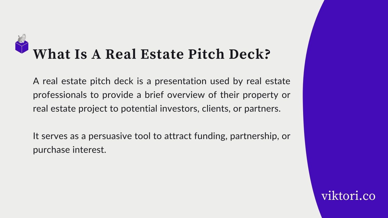 Investor Ready Real Estate Pitch Deck Guide Examples Template