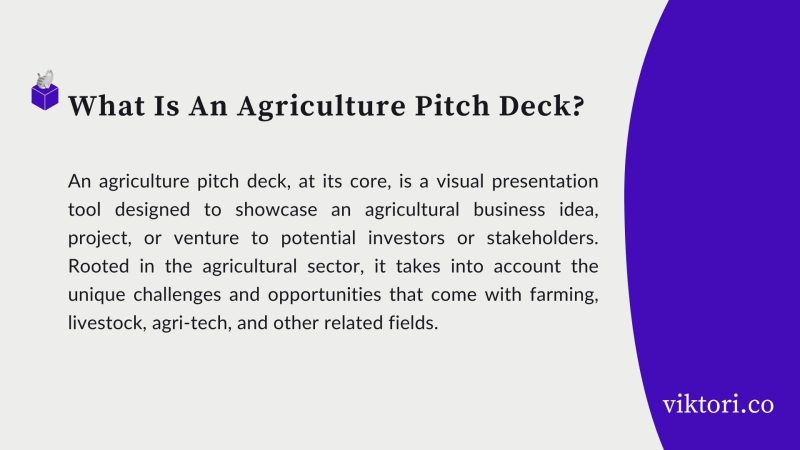 Agriculture Pitch Deck Presentation Guide Template Structure