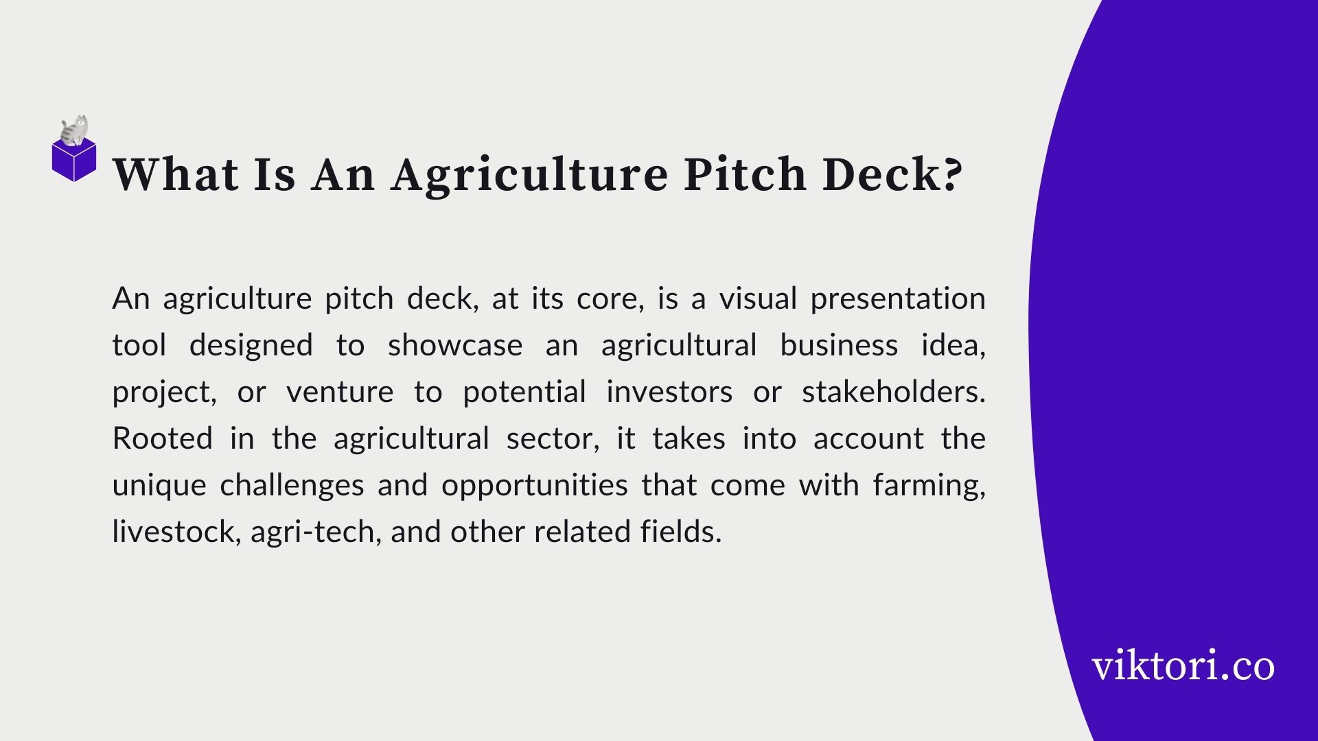 agriculture pitch deck guide
