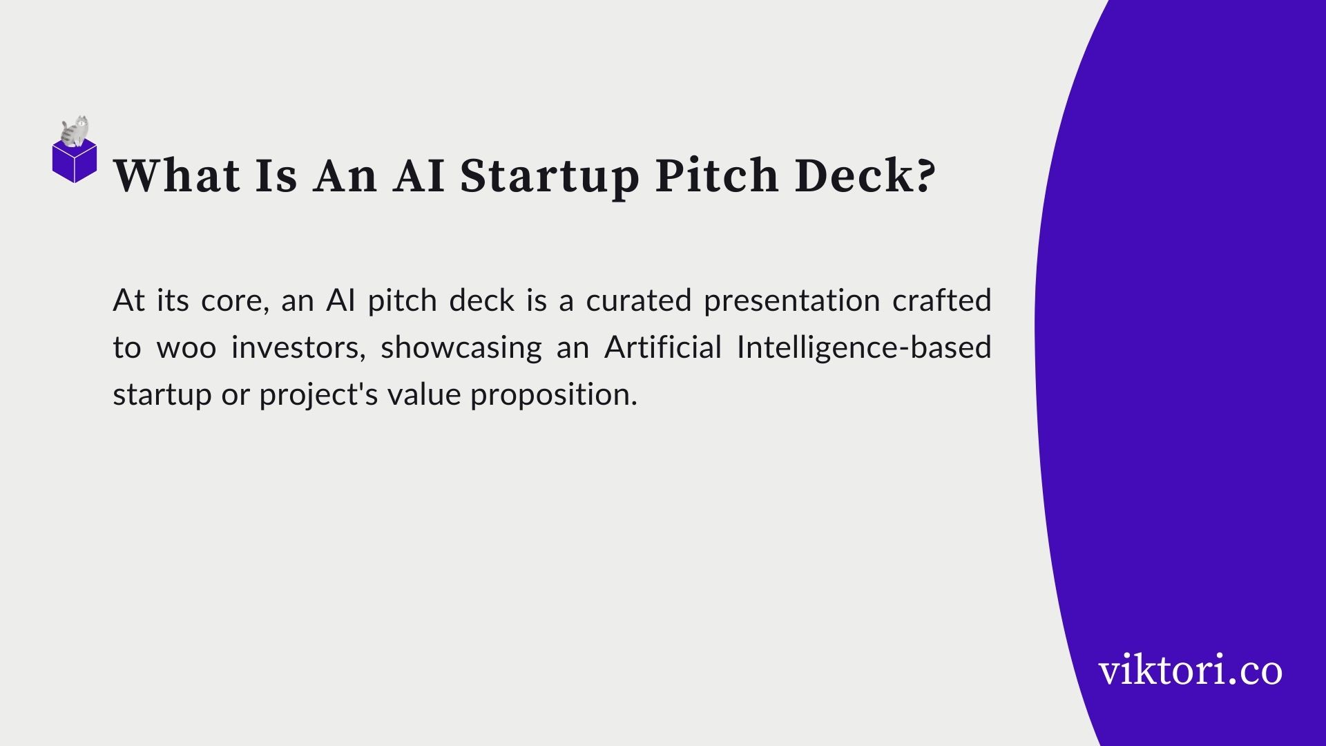 ai startup pitch deck definition