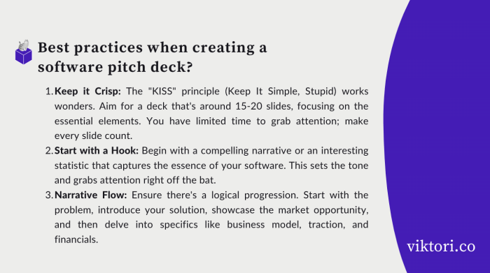 software pitch deck best practices