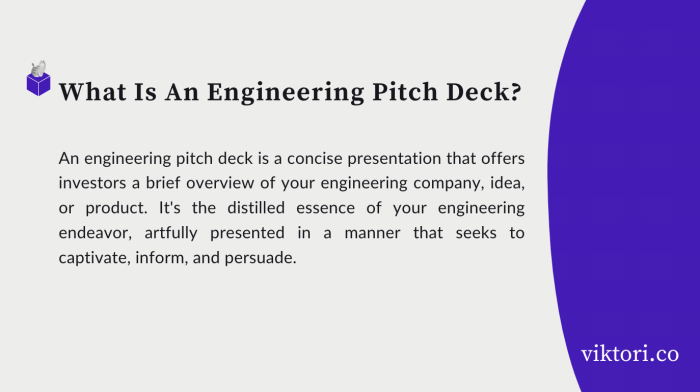 engineering pitch deck definition