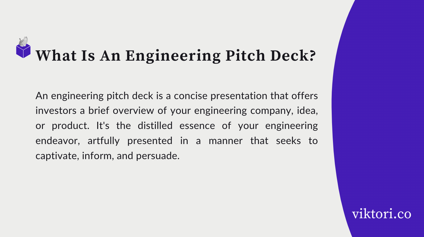 engineering pitch deck definition