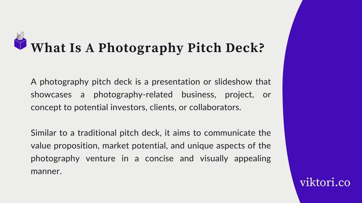 Photography Pitch Deck Guide 2024 Examples, Template & More Viktori
