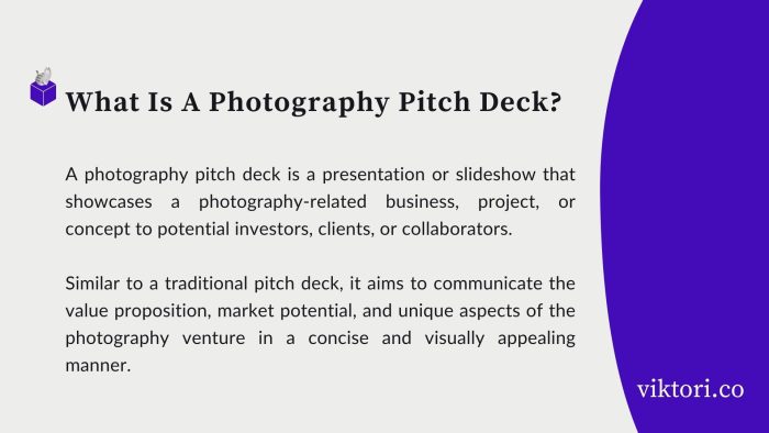 photography pitch deck definition