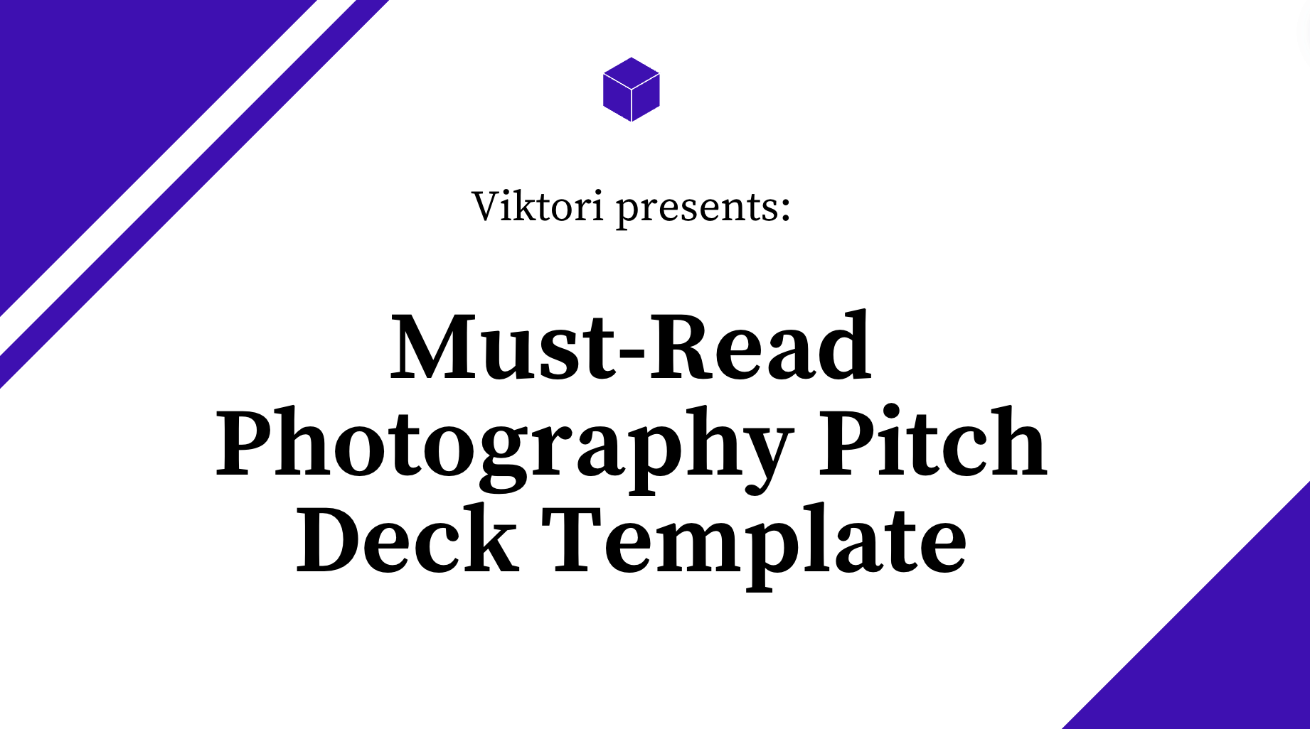 14 Slide Photography Pitch Deck Template