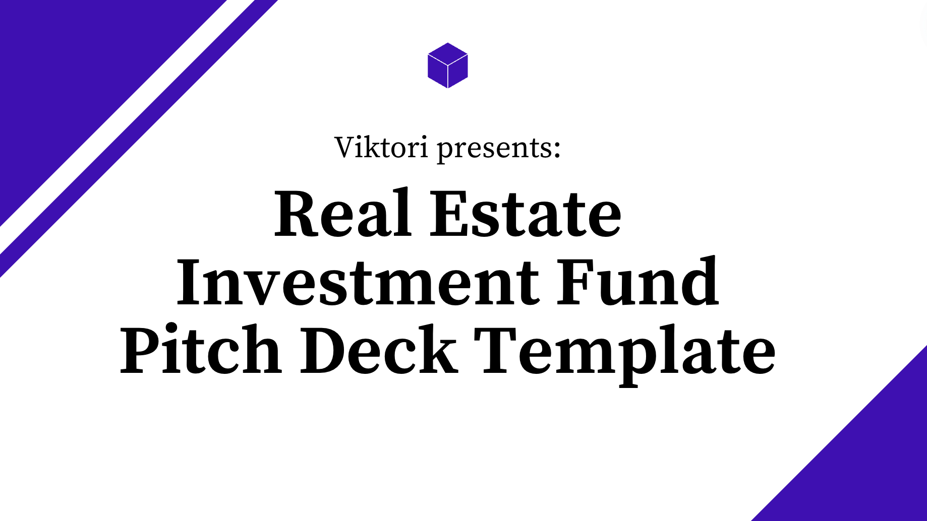 real estate investment fund pitch deck template