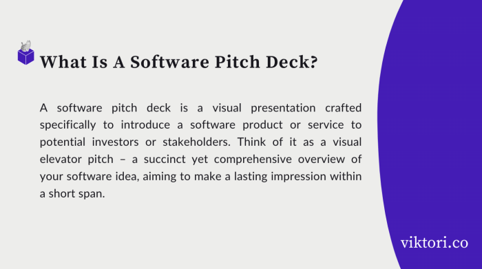 software pitch deck definition