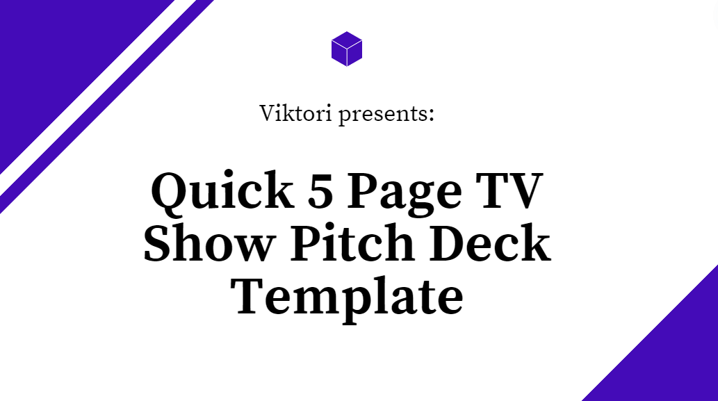 9 Slides TV Show Pitch Deck For Your Next Emmy Show