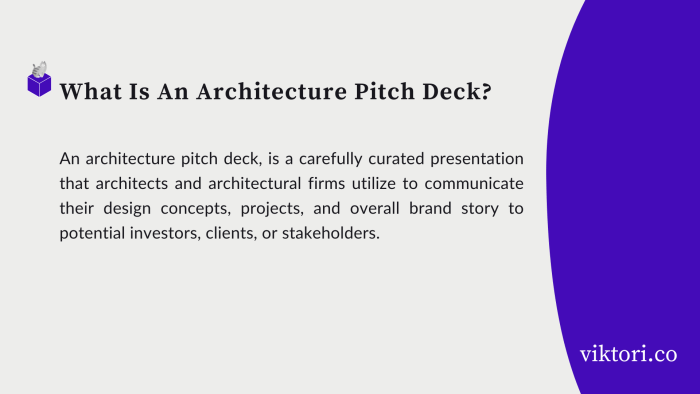 architecture pitch deck definition