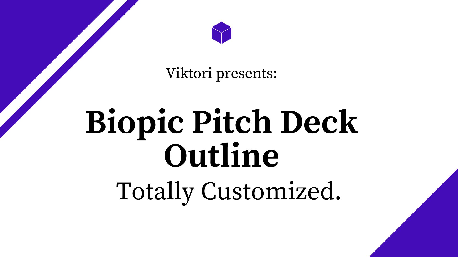 biopic pitch deck outline