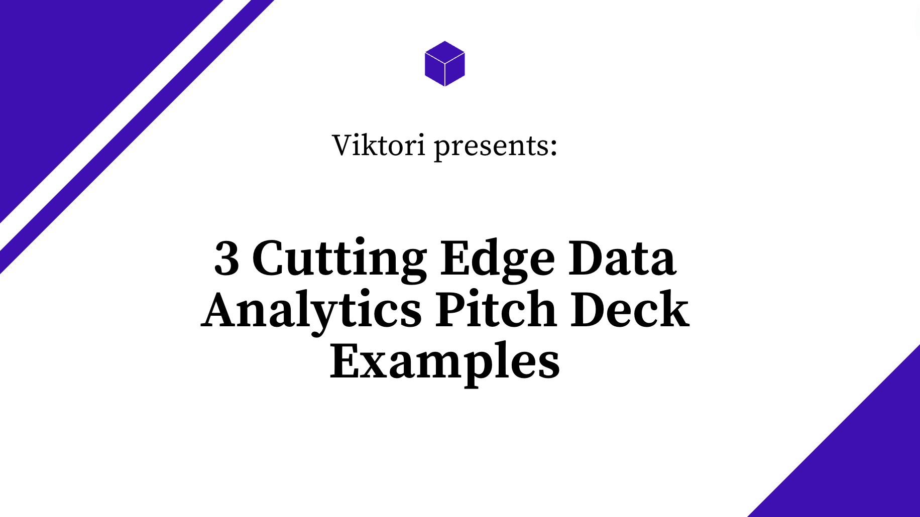 data analytics pitch deck examples