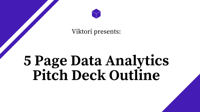 data analytics pitch deck outline