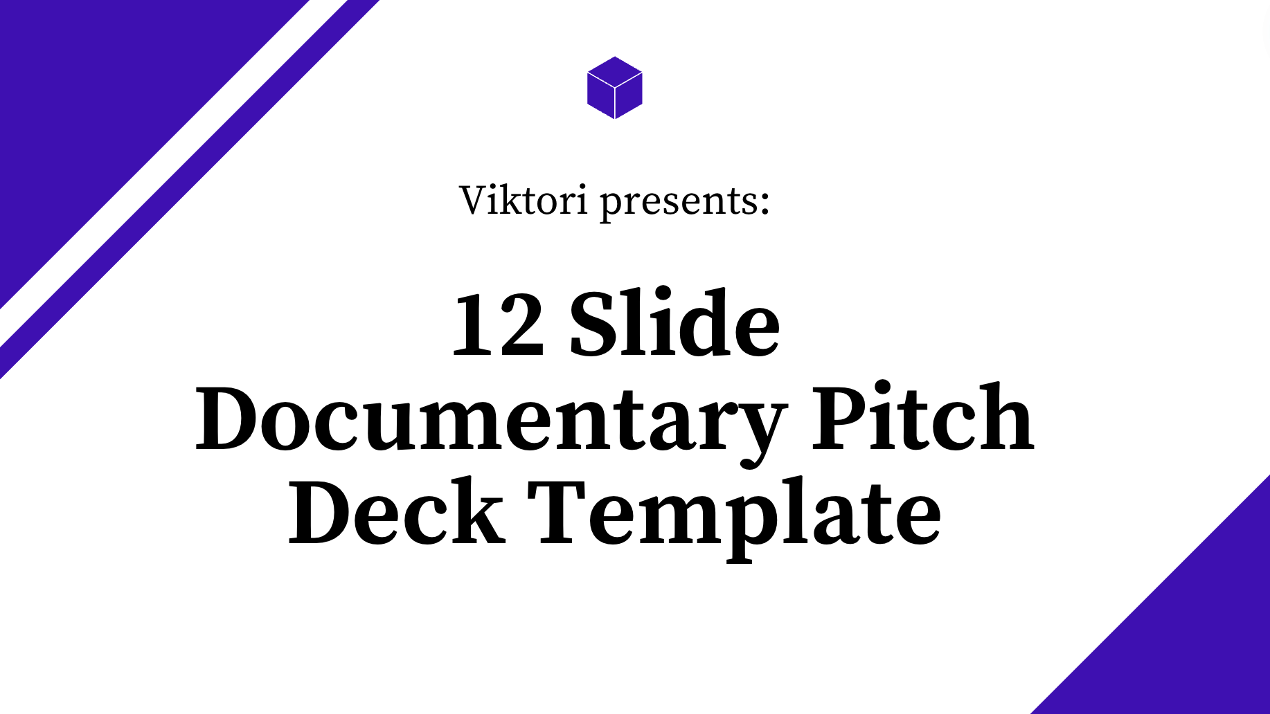 documentary pitch deck template
