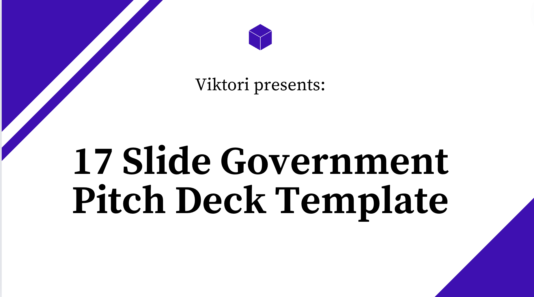 government pitch deck template