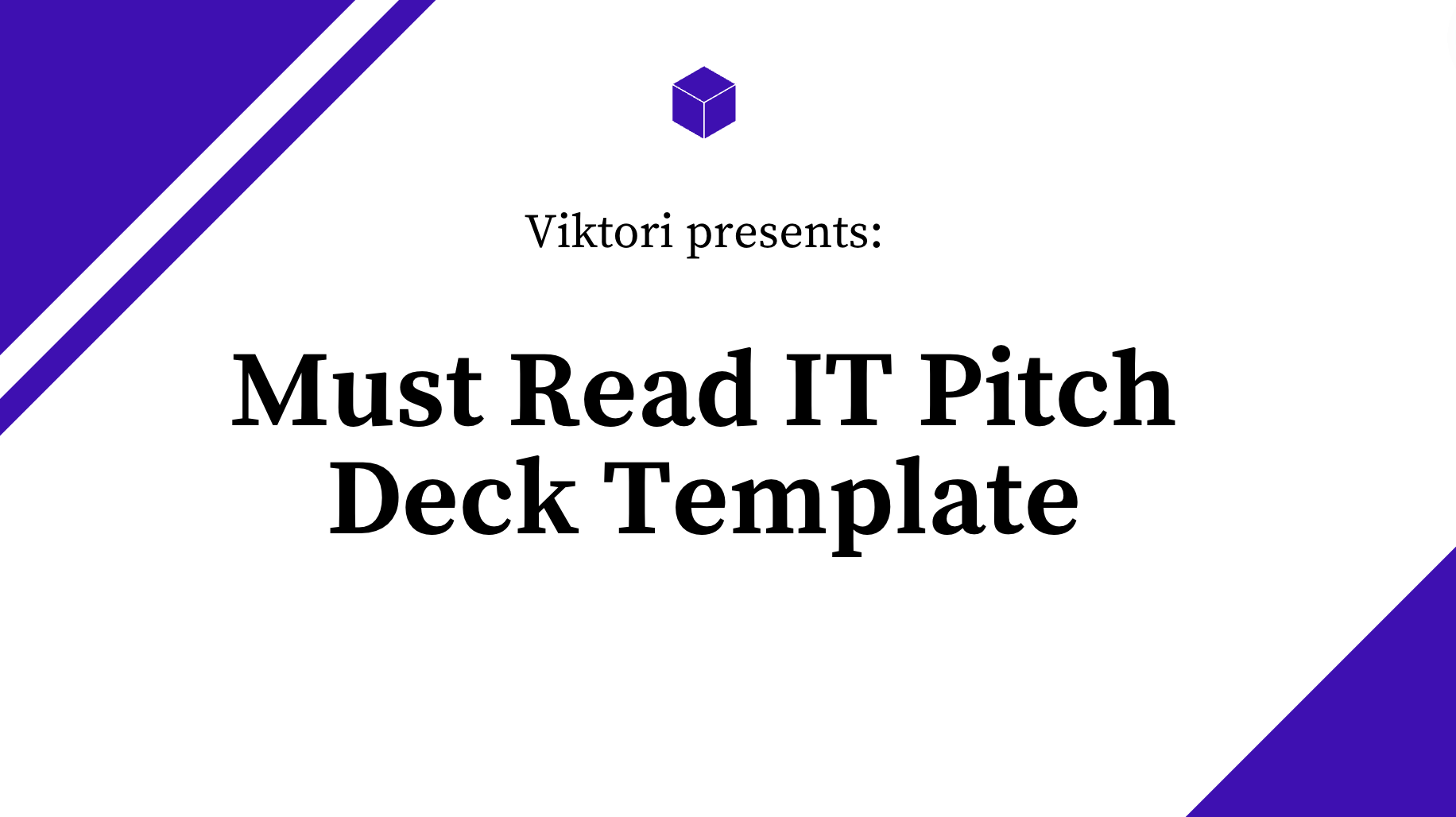 Must Read 16 Slide IT Pitch Deck Template