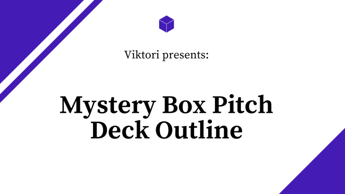 mystery box pitch deck outline