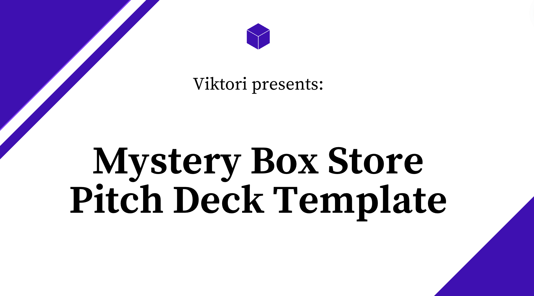 12 Slide E-Commerce Pitch Deck Template For A Mystery Box Store