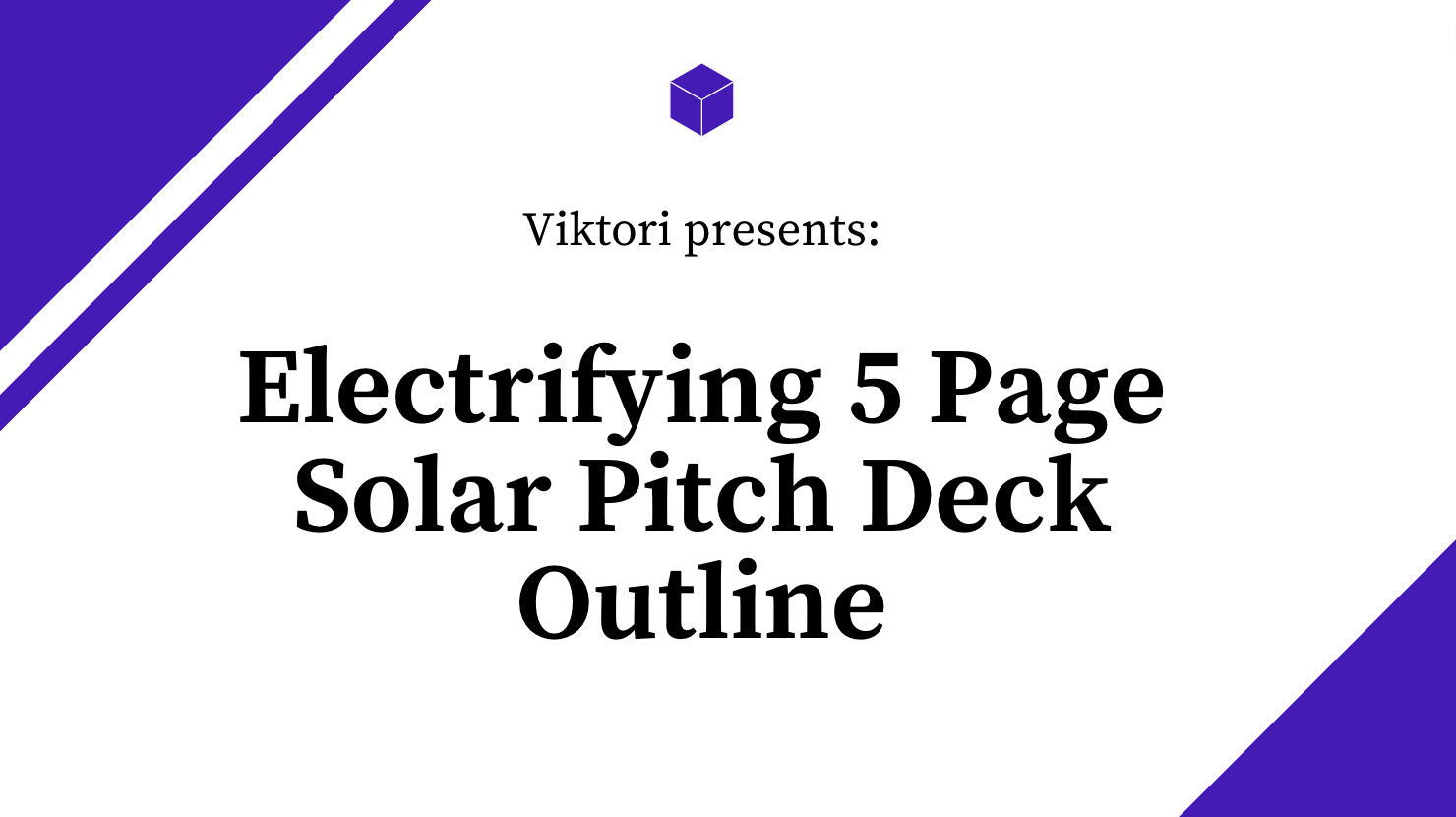 solar pitch deck outline