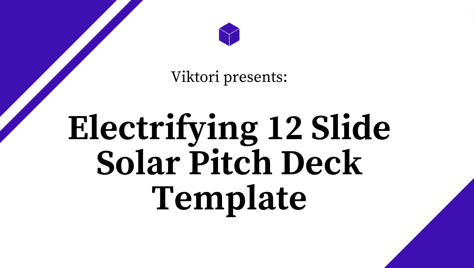 12 Slide Solar Pitch Deck Template to Electrify Your Investors