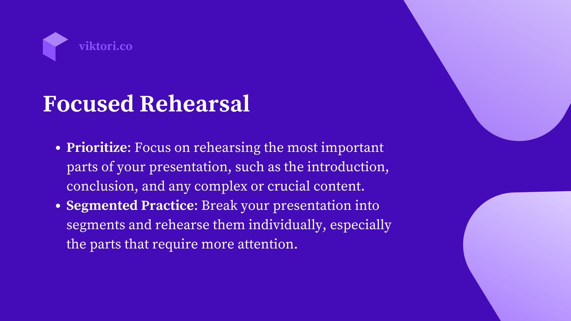 Delivery tips for a last minute presentation