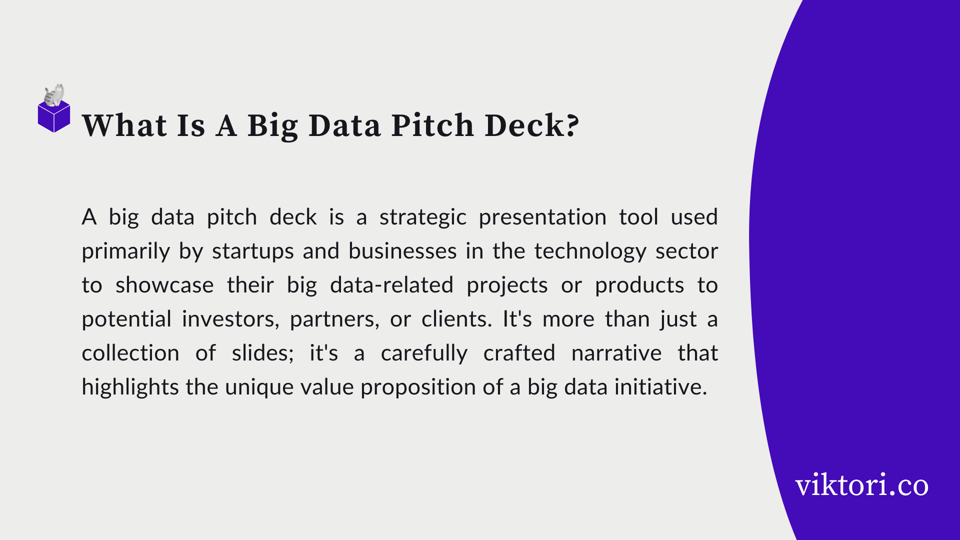 big data pitch deck definition