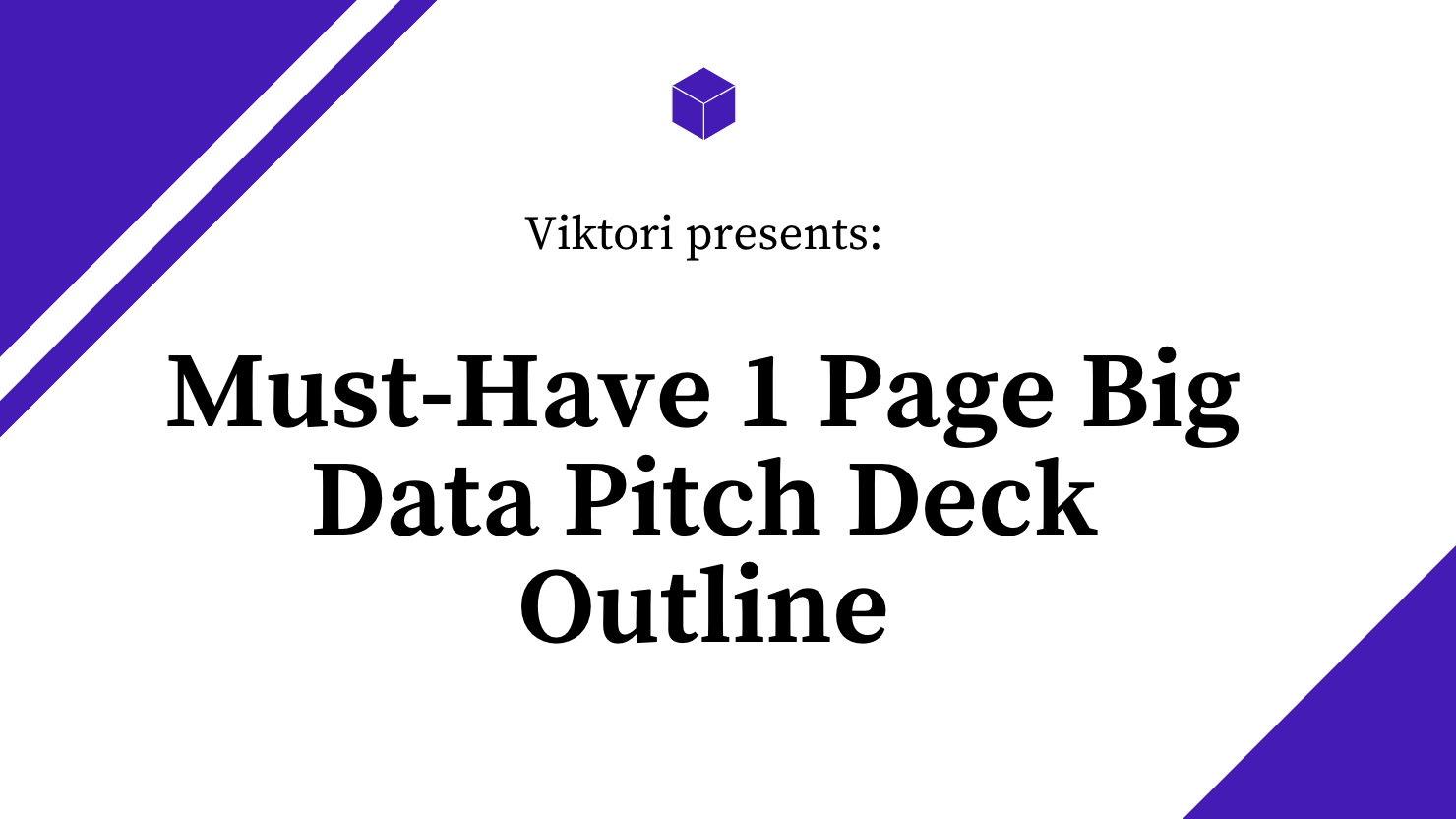 big data pitch deck outline guide