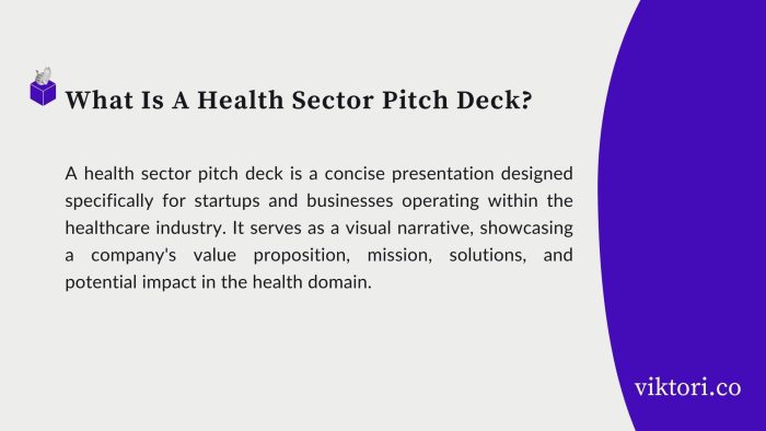 health sector pitch deck definition