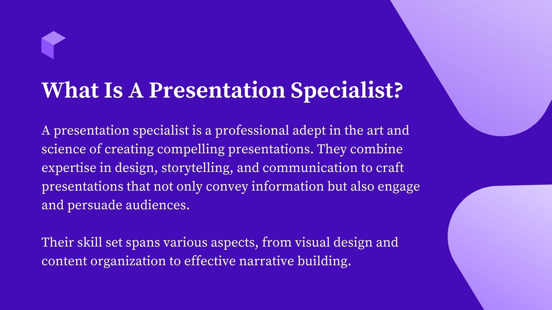 presentation specialist definition